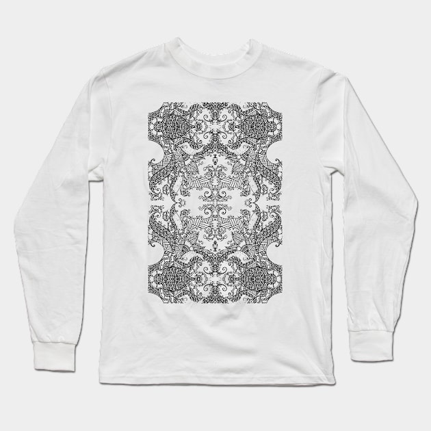 Ornament - Tree of Life - Rebirth - Mehndi Love - White #3 Long Sleeve T-Shirt by GrandTartaria